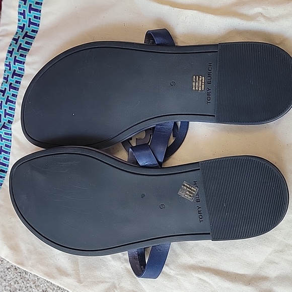 Tory Burch Dark Lotus/Bermuda Miller Sandal Sz 9 - Picture 4 of 8